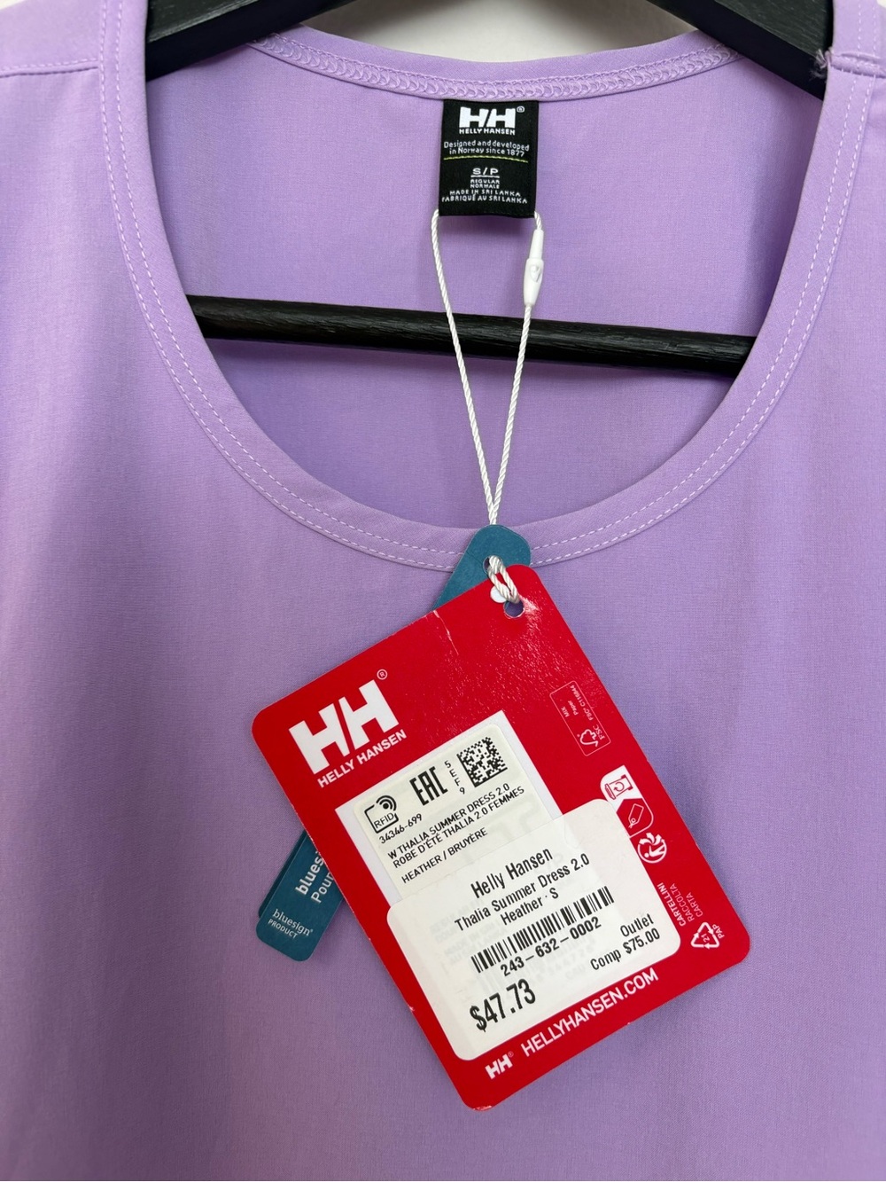 Helly Hansen Women’s Thalia Summer Lavender Pullover Dress Size Small Sku#124 - Picture 4 of 9